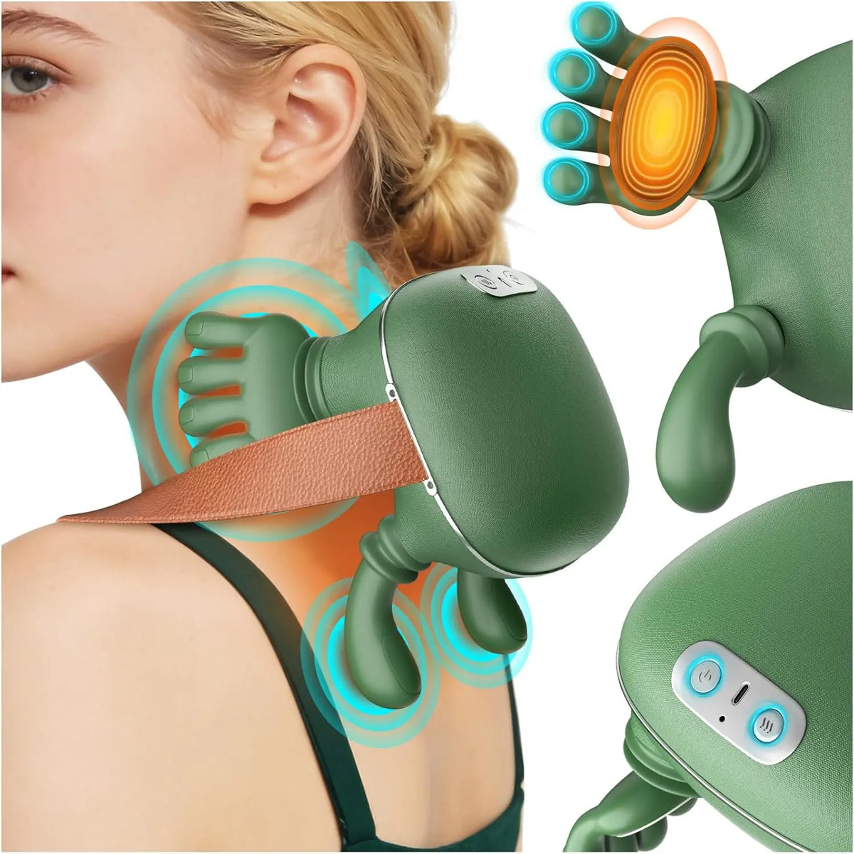 KneadEase Heated Shiatsu Neck & Back Massager