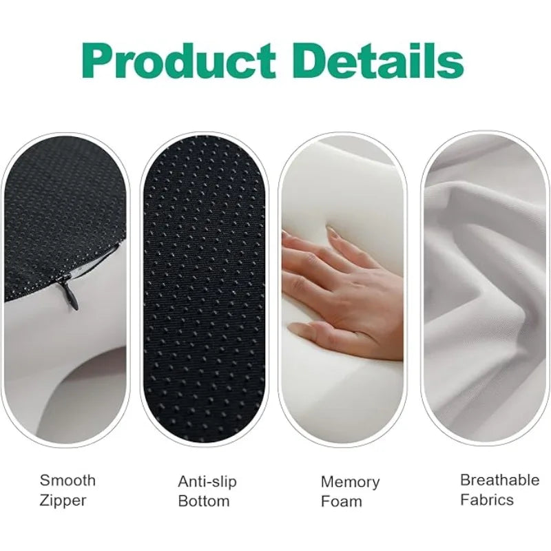 LeanBack Memory Foam Reading & Bed Rest Pillow