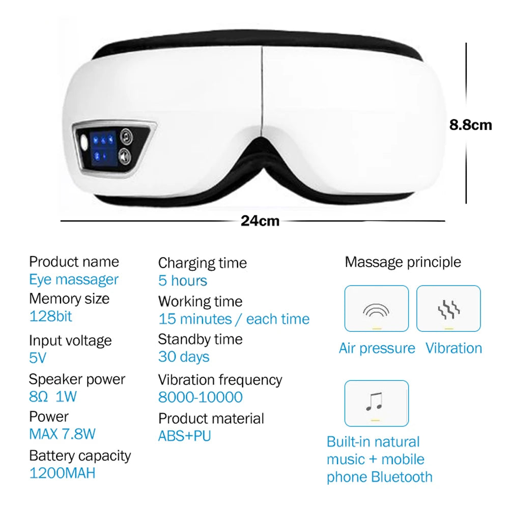 DreamEase Heated Eye Massager with Bluetooth - photo 3