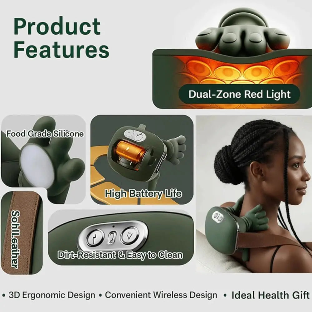 KneadEase Heated Shiatsu Neck & Back Massager