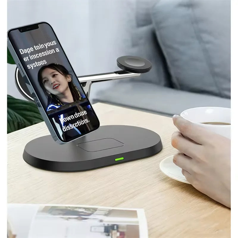 TriDock 3-in-1 Magnetic Wireless Charging Stand