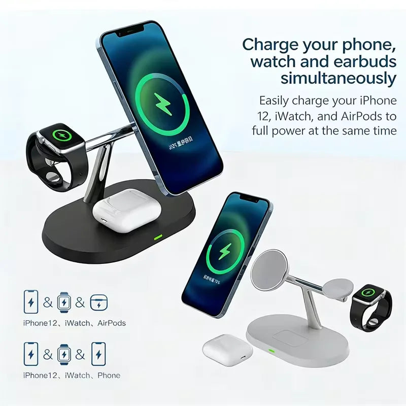 TriDock 3-in-1 Magnetic Wireless Charging Stand