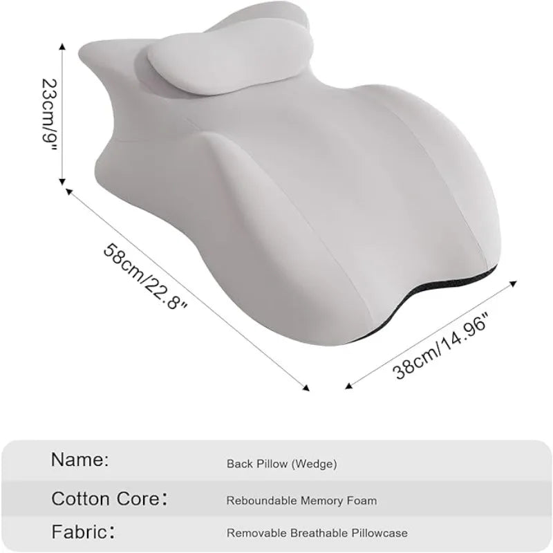 LeanBack Memory Foam Reading & Bed Rest Pillow