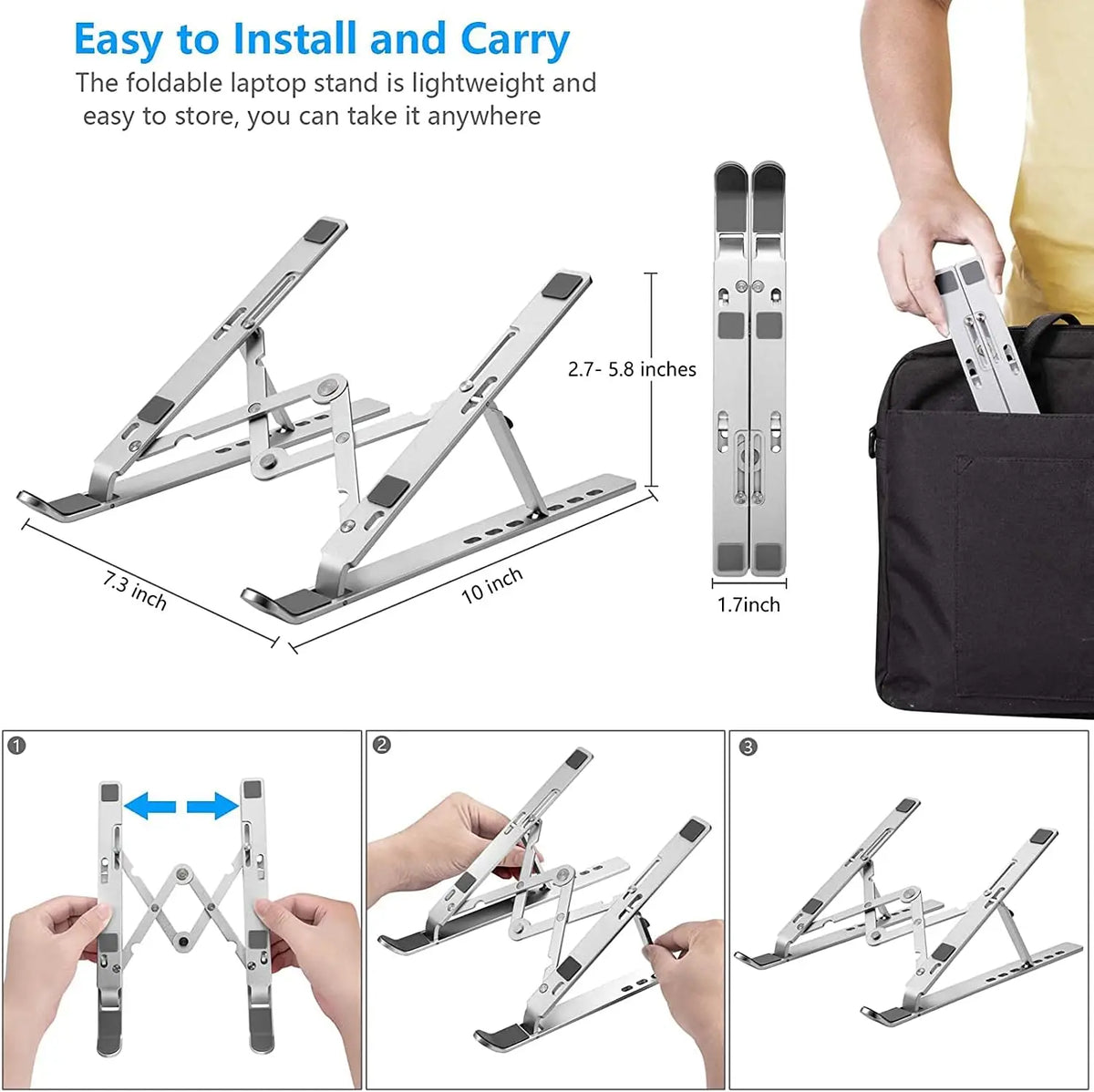 LiftDesk Foldable Aluminum Laptop Stand - photo 5