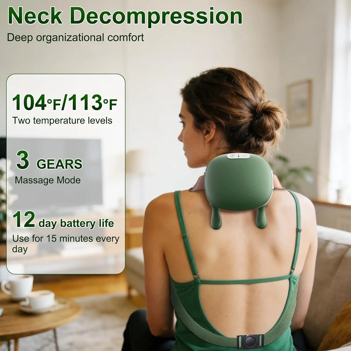 KneadEase Heated Shiatsu Neck & Back Massager