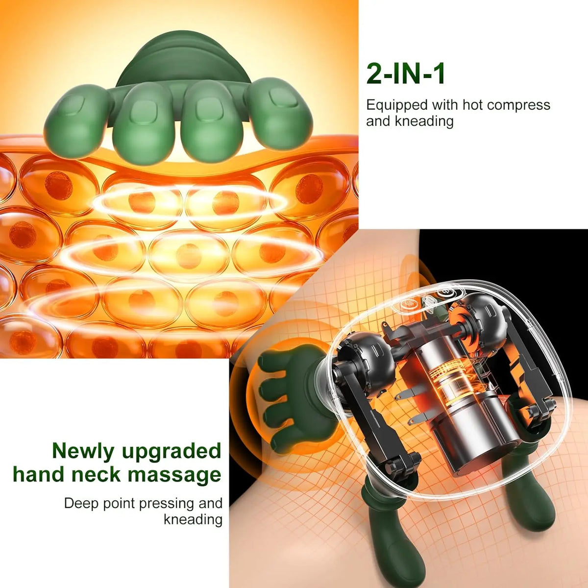 KneadEase Heated Shiatsu Neck & Back Massager