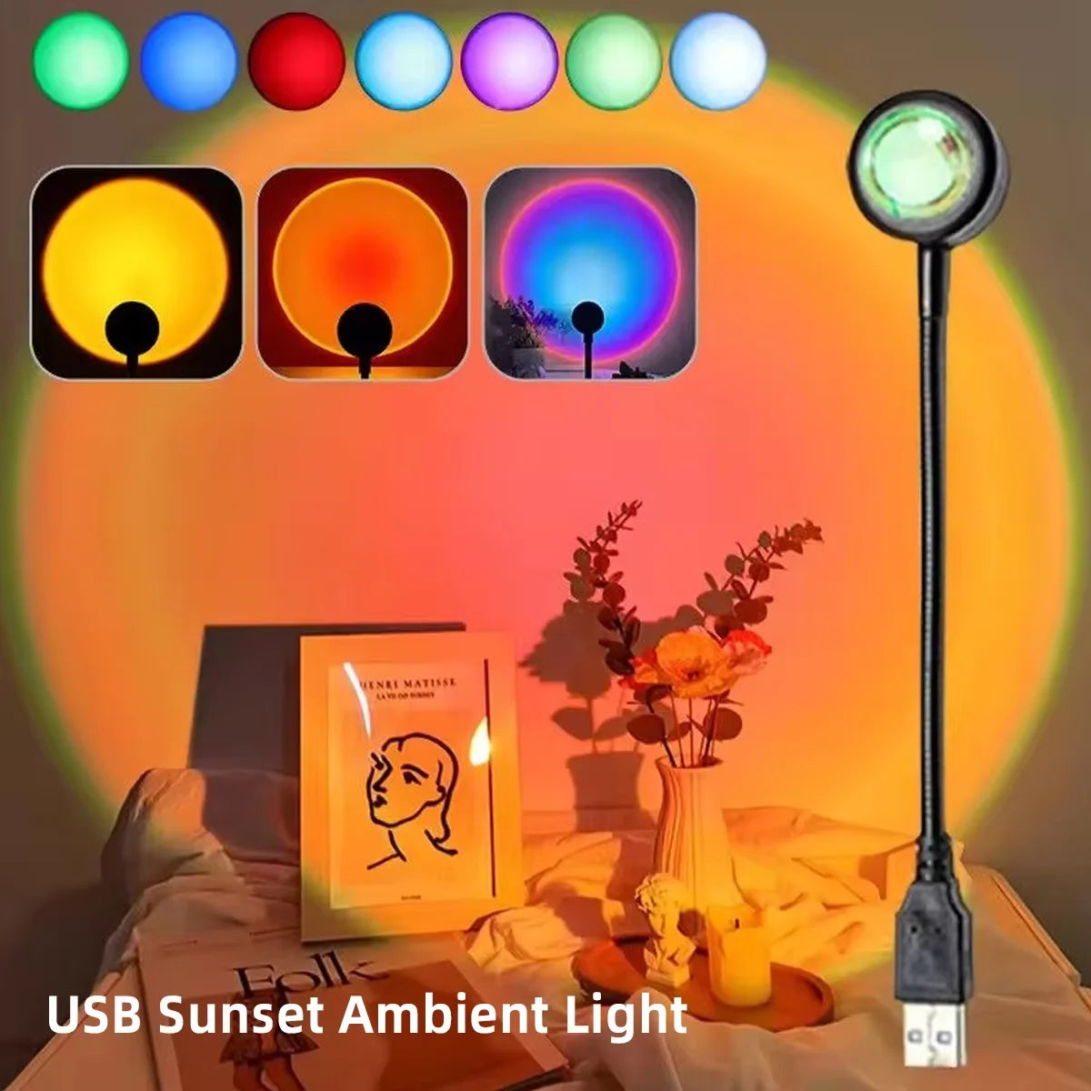 GoldenHour Sunset Projection Lamp - photo 1