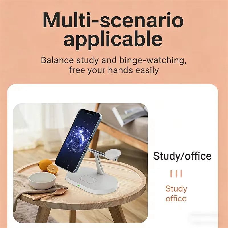 TriDock 3-in-1 Magnetic Wireless Charging Stand