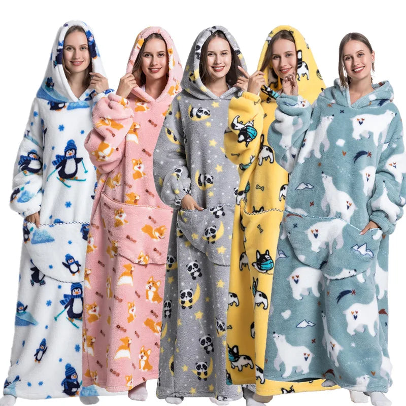 SnugWrap Oversized Hooded Sherpa Blanket - photo 1