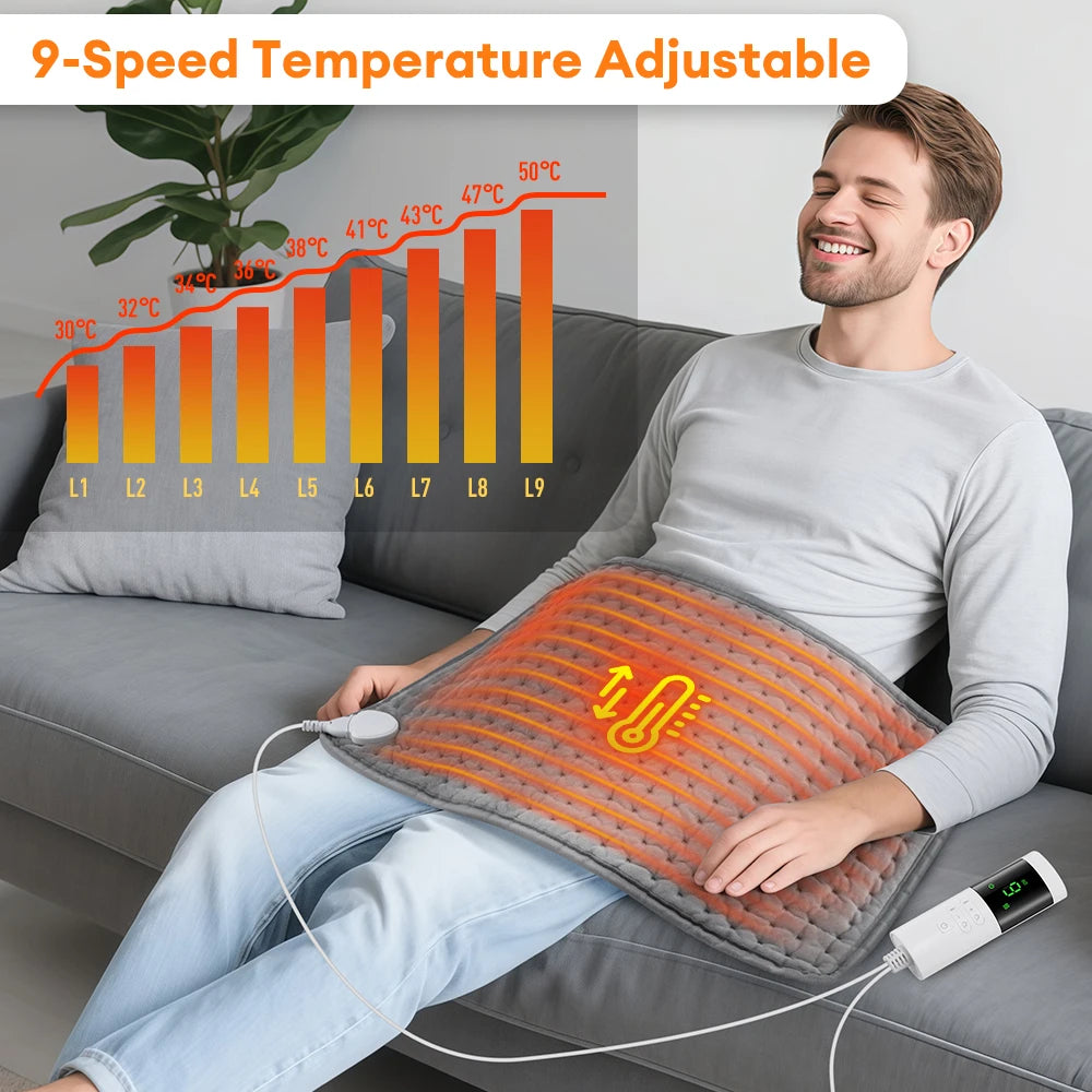 HeatEase Electric Heating Pad for Back, Belly & Knees