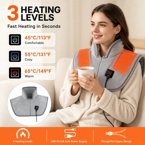 CozyWrap USB Heated Shoulder Shawl